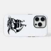 Shadow Sailing Ship – Vintage Ocean Illustration iPhone Hülle (Rückseite (Horizontal))