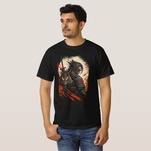 Shadow Samurai - Krieger der Flamme T-Shirt (Vorne ganz)