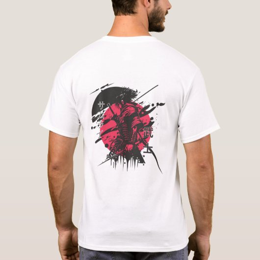 Shadow Samurai – Red Sun Warrior Graphic T-Shirt (Rückseite)