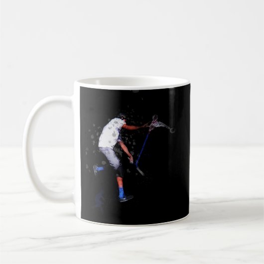 Shadow Scooting Trick Scooter Art Kaffeetasse (Links)