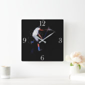 Shadow Scooting Trick Scooter Art Quadratische Wanduhr (Zuhause)