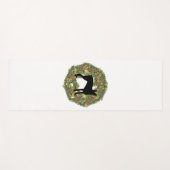 Shadow Silhouette McNab Dog in einem Kranz Yogamatte (Vorderseite (Horizontal))