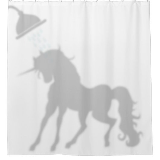 Shadow Silhouette Unicorn Shadow Buddies in Dusche Duschvorhang (Vorderseite)