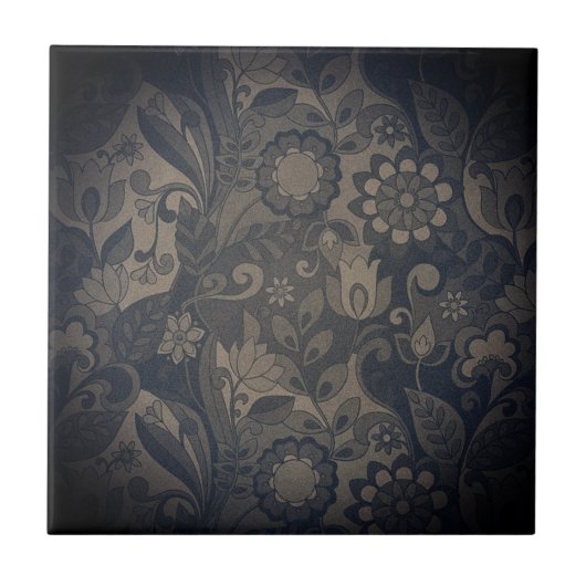 Shadow Smokey Charcoal Gray Tan Dark | Keramik Til Fliese (Vorderseite)