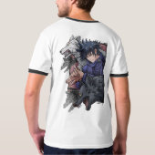 Shadow Sorcerer | Blue Curse Aesthetic Anime Tee (Schwarz voll)