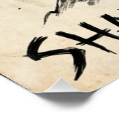 Shadow Strike Samurai Ink Art Poster (Ecke)