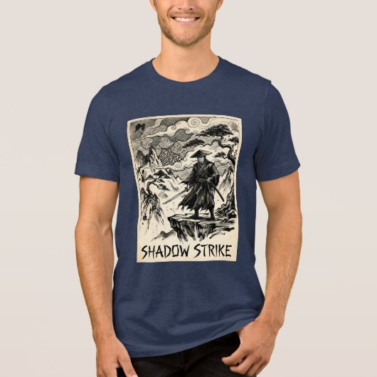 Shadow Strike Samurai Ink Art Tri-Blend Shirt (Vorderseite)