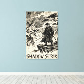 Shadow Strike Samurai-Tusche-Kunstleinwanddruck Leinwanddruck (Insitu (Holzboden))