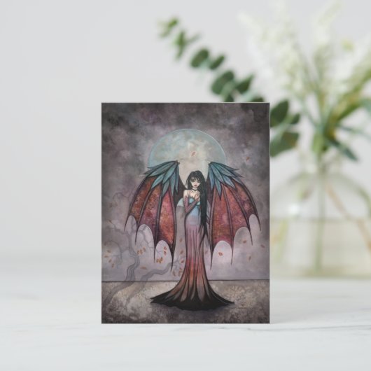 Shadow Trees Gothasy Fantasy Fairy Vampire Art Postkarte (Stehend Vorderseite)