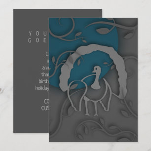 Shadow Turkey Noir vom Mond Einladung