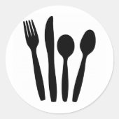 Shadow Utensils Runder Aufkleber (Vorderseite)