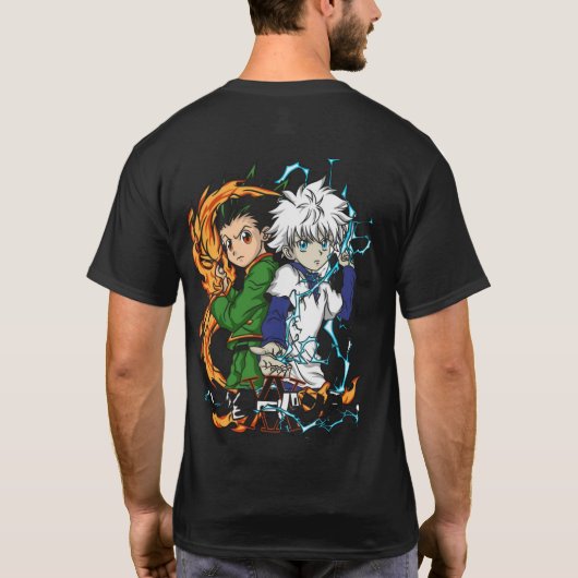 🔥 Shadow Warrior Aura | Purple Flame Anime T-Shirt (Rückseite)