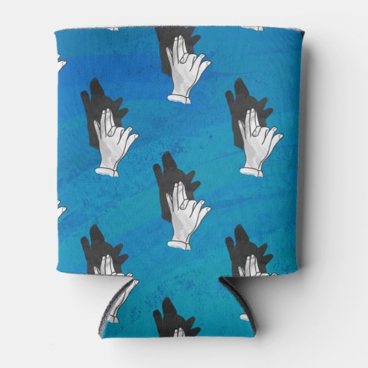 Shadow Wolf auf Blue Dosenkühler (Vorderseite)