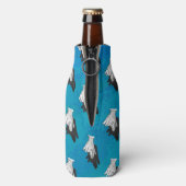 Shadow Wolf auf Blue Flaschenkühler (Flasche Rückseite)