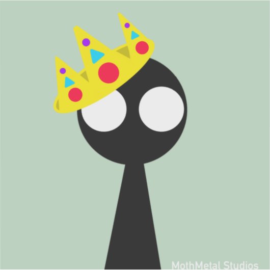 Shadow World - King "hello there" - Vinyl-Aufklebe Aufkleber (Vorderseite)