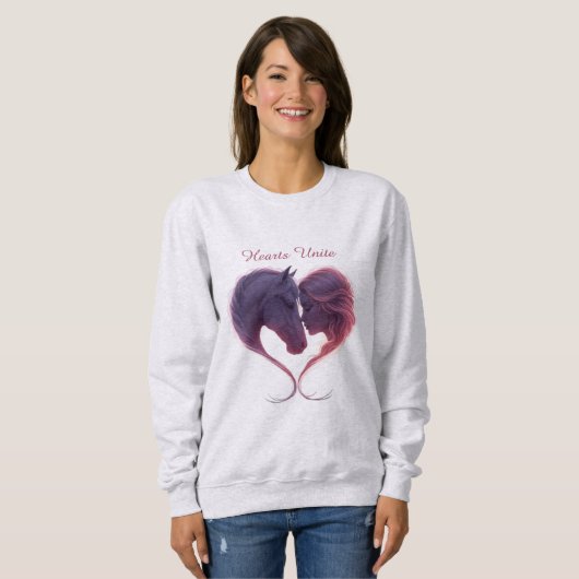 Shadowed Horse & Lady Heart Sweatshirt (Vorne ganz)