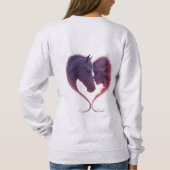 Shadowed Horse & Lady Heart Sweatshirt (Rückseite)