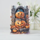 Shadowed Soiree: Schneide dein Leuchtturm-Hallowee Einladung (Stehend Vorderseite)