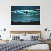 Shadowed Windmill- Dark Sky Photography Canvas Leinwanddruck (Insitu (Schlafzimmer))