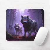 Shadowfang Pack – Midnight Wolves Fantasy Mousepad (Mit Mouse)