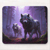Shadowfang Pack – Midnight Wolves Fantasy Mousepad (Vorne)
