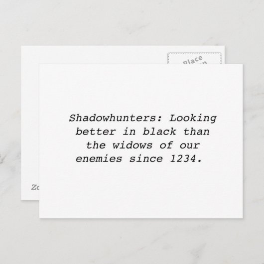 Shadowhunters Postkarte (Vorne/Hinten)