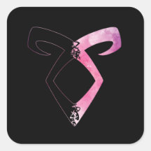 Shadowhunters Rune - hakf Silhouette (rosa Wasser)