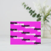 Shadowing Chippewa (Rosa) Postkarte (Stehend Vorderseite)