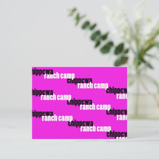 Shadowing Chippewa (Rosa) Postkarte (Stehend Vorderseite)