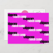 Shadowing Chippewa (Rosa) Postkarte (Vorne/Hinten)