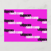 Shadowing Chippewa (Rosa) Postkarte (Vorderseite)