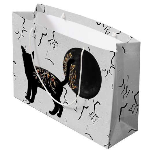Shadowing Moon Große Geschenktüte (Rückseite Schrägansicht)