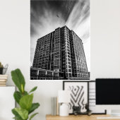 Shadows and Steel: The Silent Giant in the City Poster (Heimbüro)