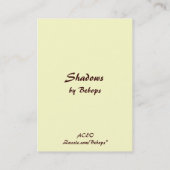Shadows ATC Visitenkarte (Rückseite)