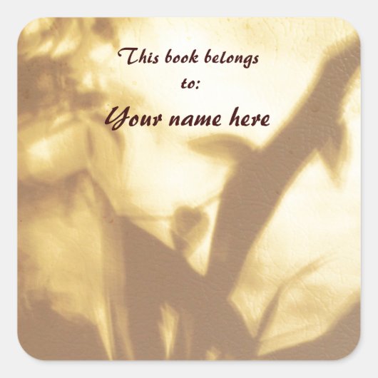 Shadows Buchzeichen Quadratischer Aufkleber (Vorderseite)