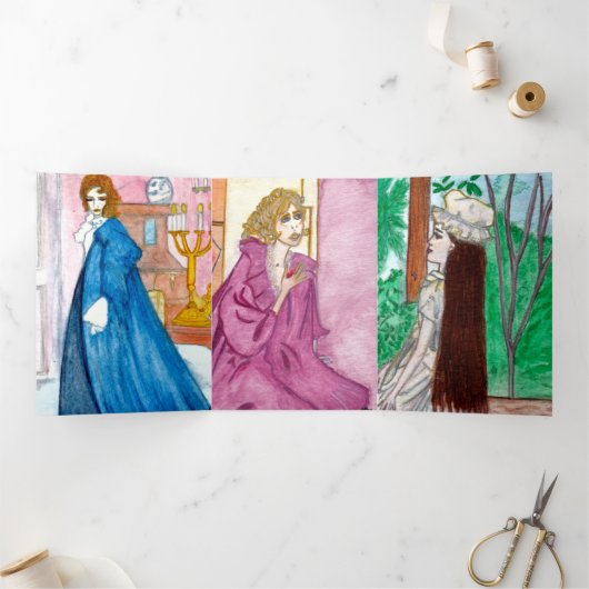 Shadows Card #3 Dreifach Gefaltete Urlaubskarte (Innenseite)