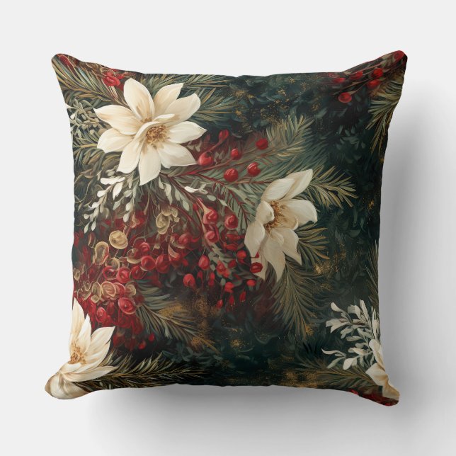 Shadows Christmas Ballet Botanical Kissen (Vorderseite)
