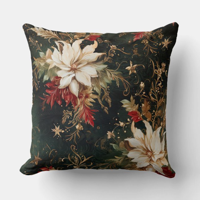 Shadows Christmas Ballet Botanical Kissen (Vorderseite)