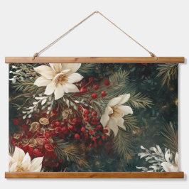 Shadows Christmas Ballet Botanical Wandteppich Mit Holzrahmen