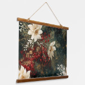 Shadows Christmas Ballet Botanical Wandteppich Mit Holzrahmen (Gewinkelt)