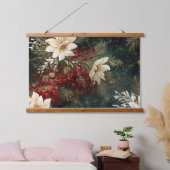 Shadows Christmas Ballet Botanical Wandteppich Mit Holzrahmen (Schlafzimmer)