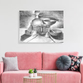 Shadows Pencil Zeichnend von Sara Motolanez Leinwanddruck (Insitu (Wohnzimmer))