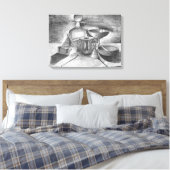 Shadows Pencil Zeichnend von Sara Motolanez Leinwanddruck (Insitu (Schlafzimmer))