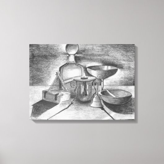 Shadows Pencil Zeichnend von Sara Motolanez Leinwanddruck (Vorderseite)