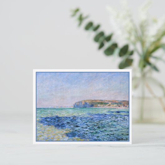 Shadows Sea Cliffs Pourville Claude Monet Postcard Postkarte (Stehend Vorderseite)