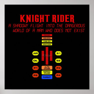 Shadowy Flight KITT Ritter Rider Poster