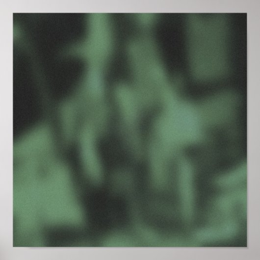 Shadowy Green New York City Rush Hour Crowd Poster (Vorne)