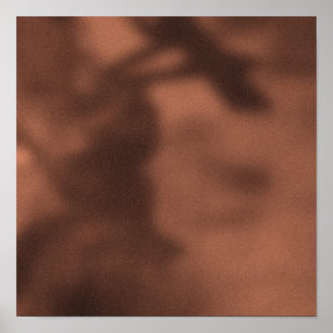 Shadowy Orange NYC Sidewalk Rush Hour Crowd Poster