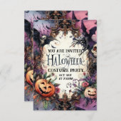 Shadowy Soiree: Bespoke Halloween Einladung (Vorne/Hinten)