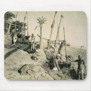 Shadufs in oberem Ägypten (Sepia-Foto) Mousepad